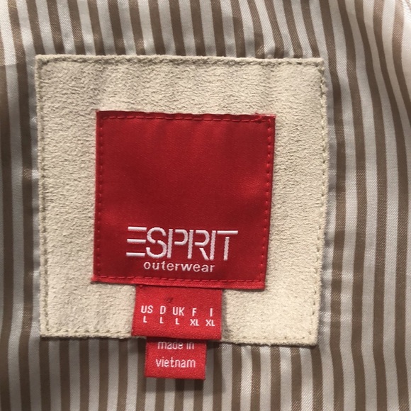 ESPRIT Tan Zip Front Jacket Size: Large - Picture 8 of 9